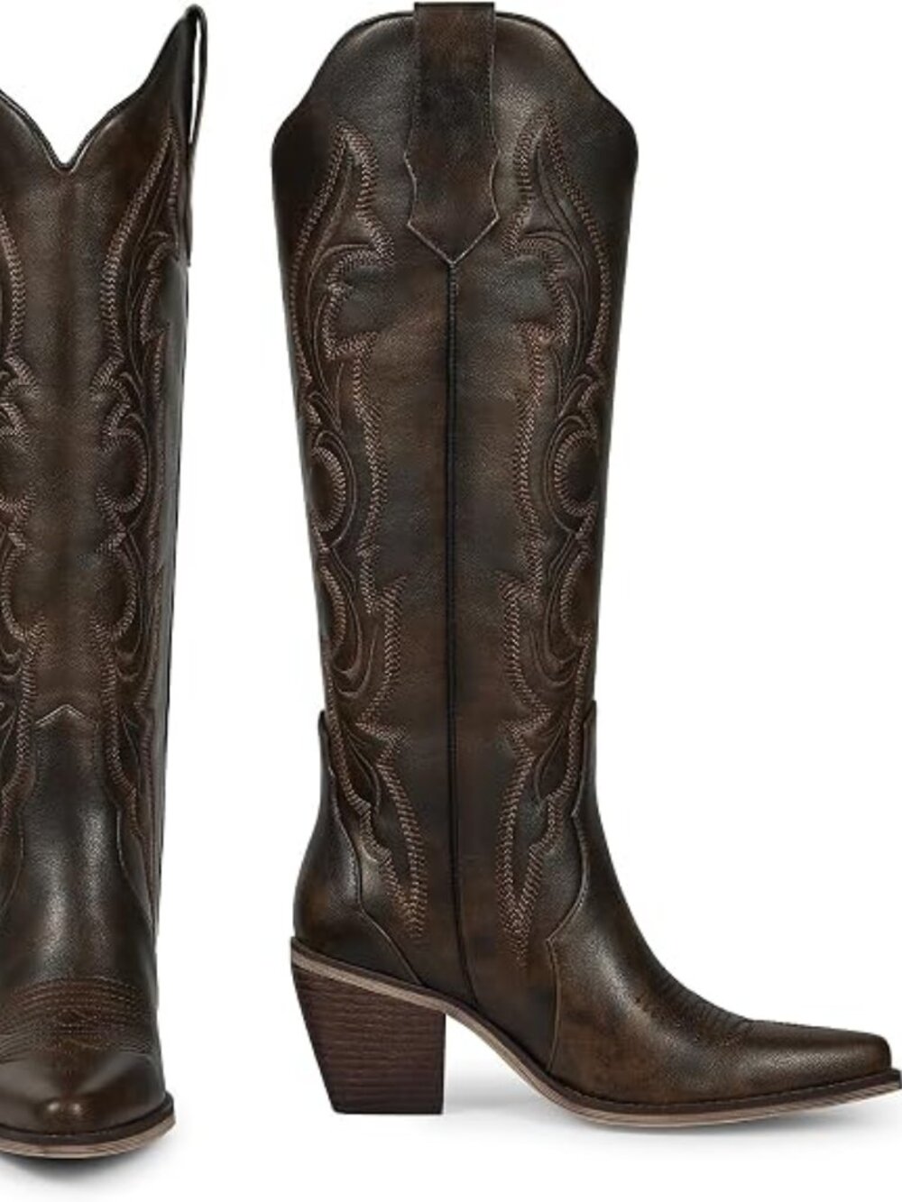 Retro Knee High Cowboy Boots for Women, Comfortable and Stylish